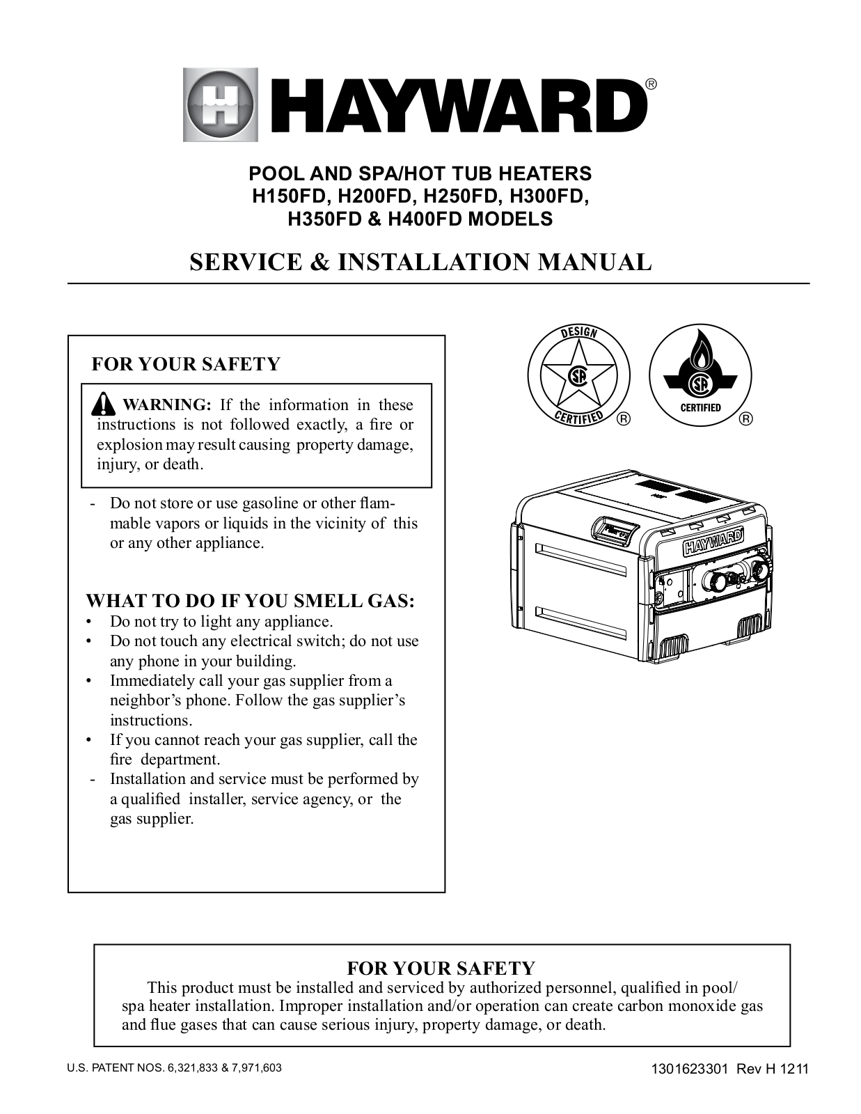 HAYWARD H150FDN User Manual