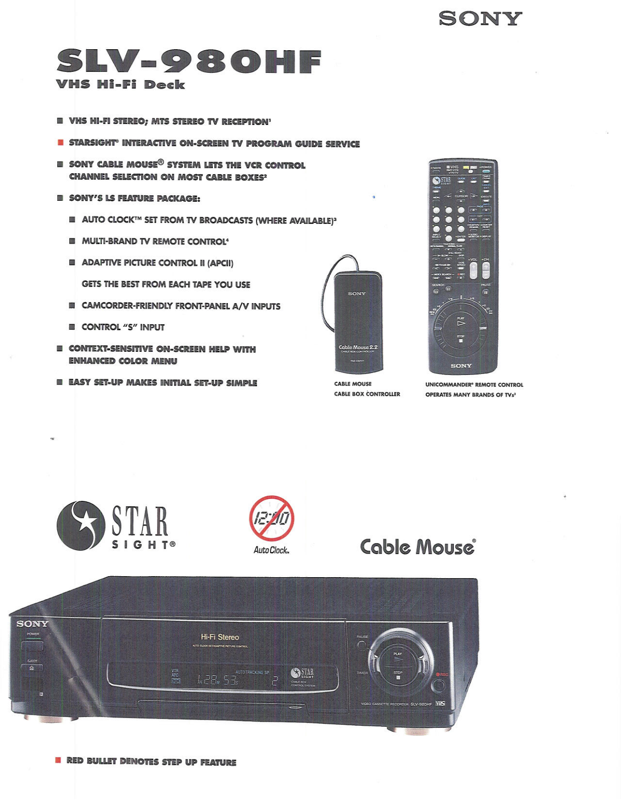 Sony SLV-980HF User Manual