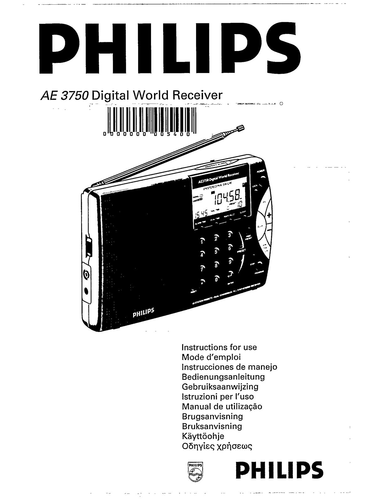 Philips AE3750 User Manual