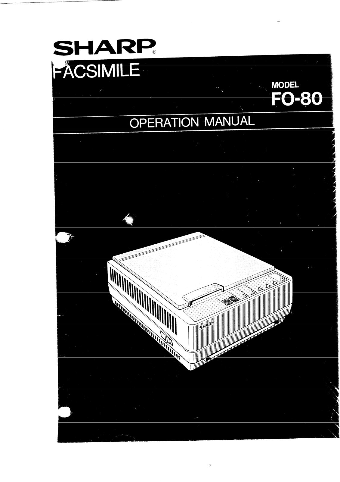 Sharp FO-80 Operation Manual - ManualMachine.com