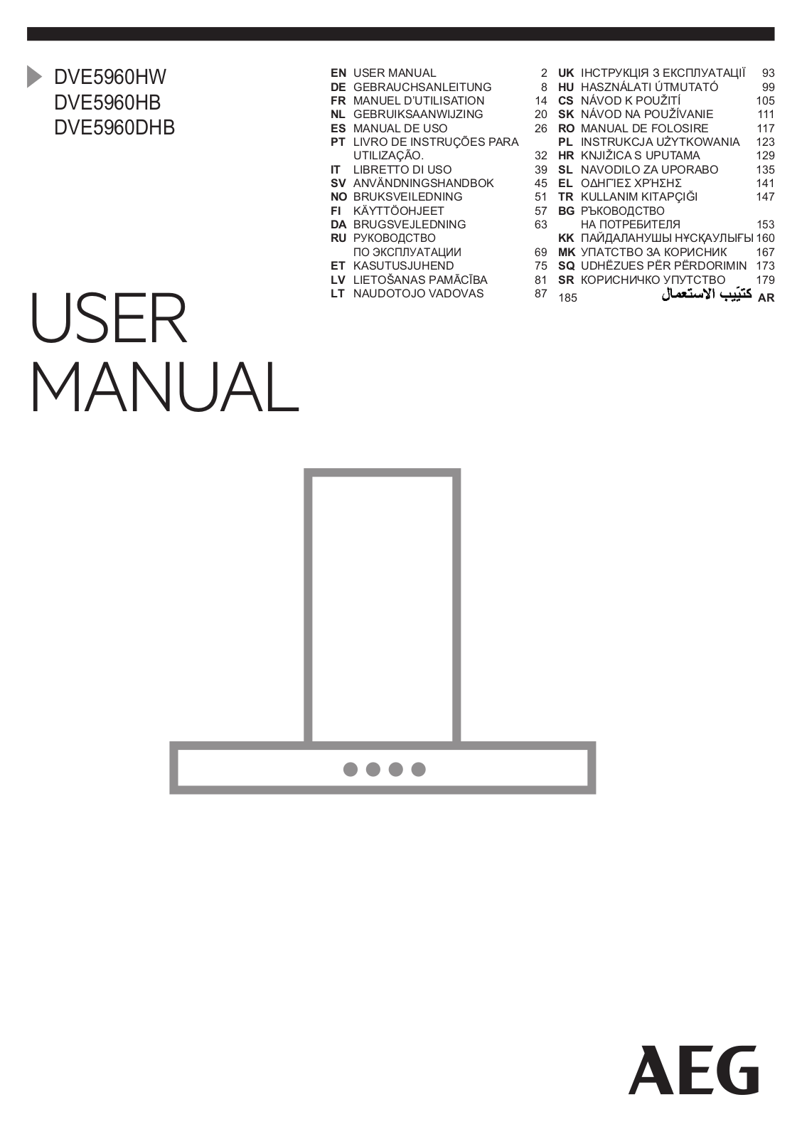 AEG DVE5960HB operation manual