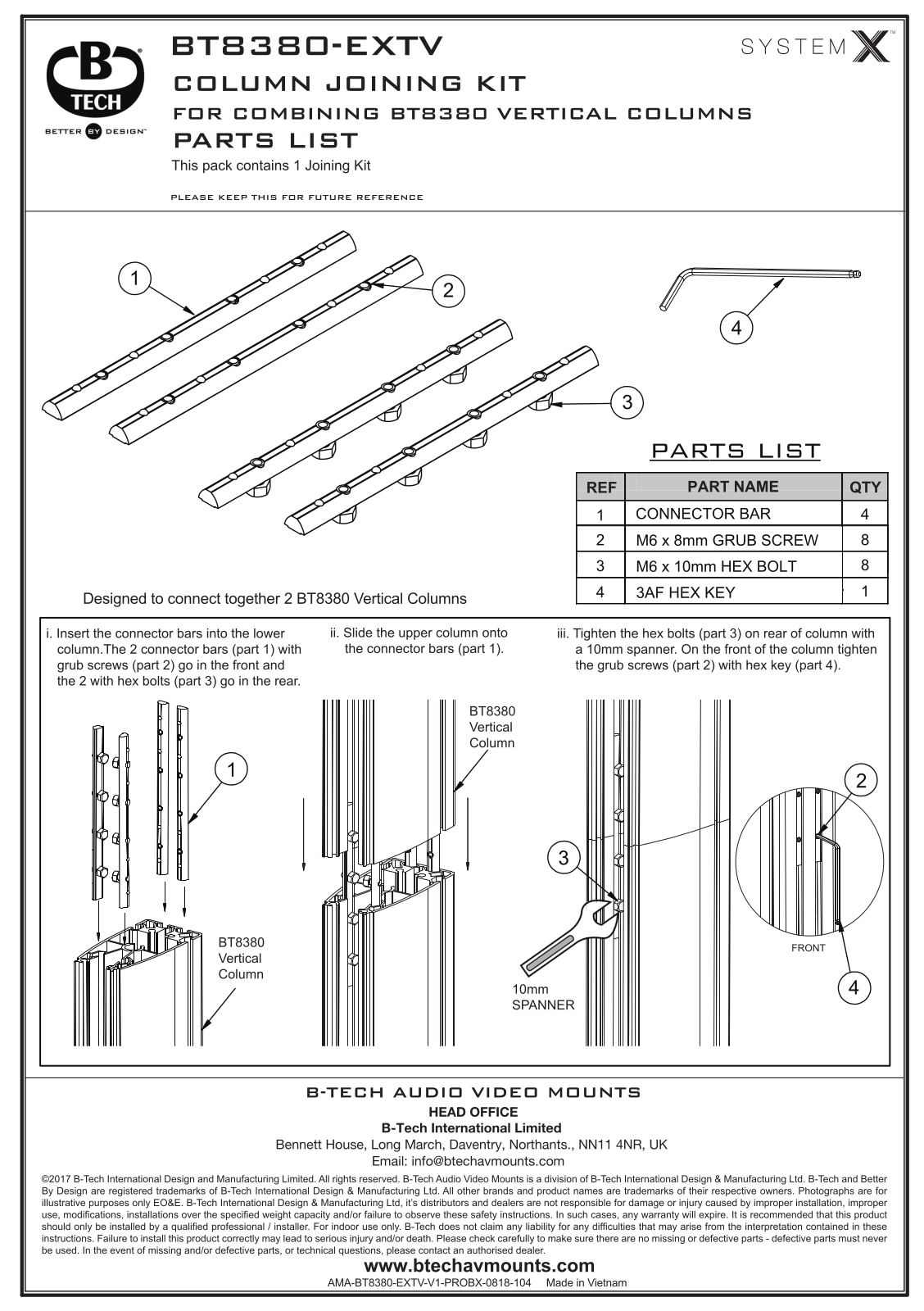 B-Tech BT8380-EXTV User guide - ManualMachine.com