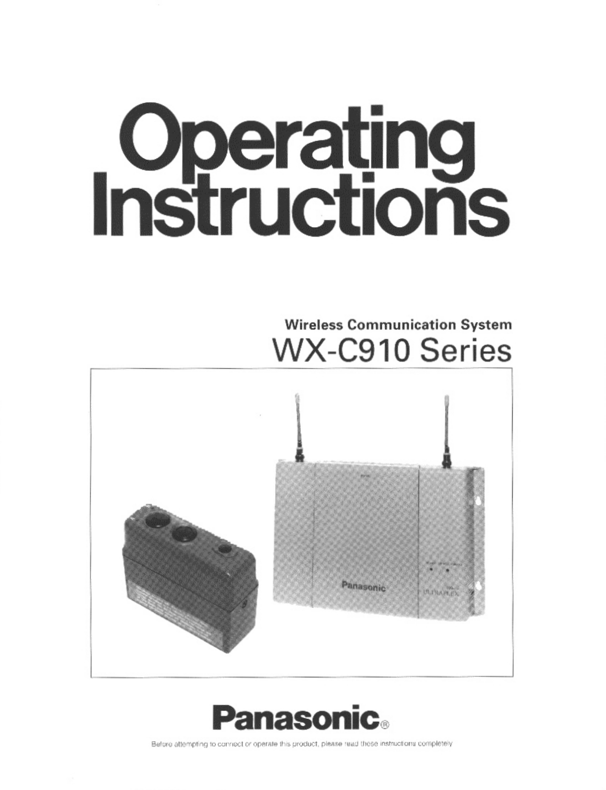 Panasonic WX-C910 User Manual