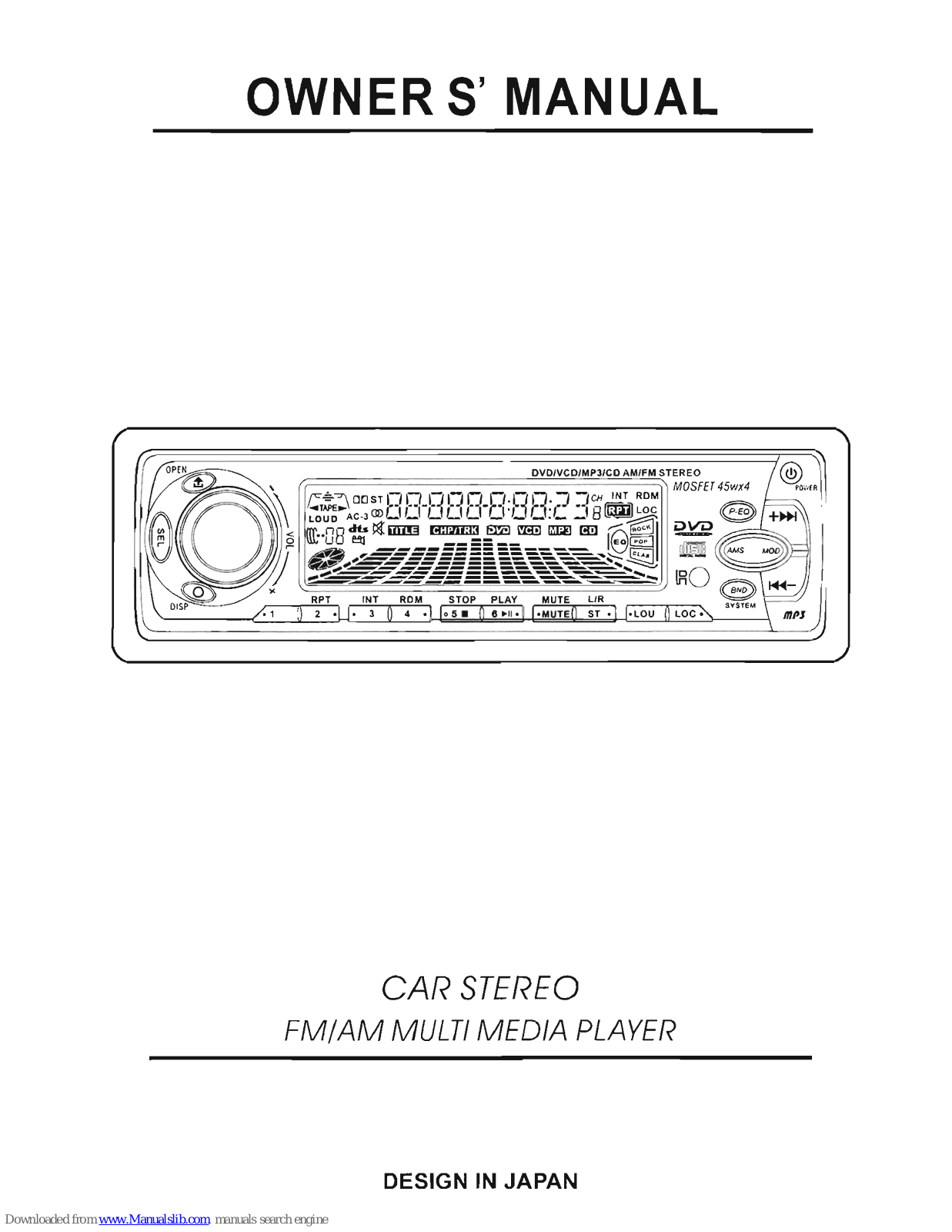 Farenheit Car Stereo Owner's Manual