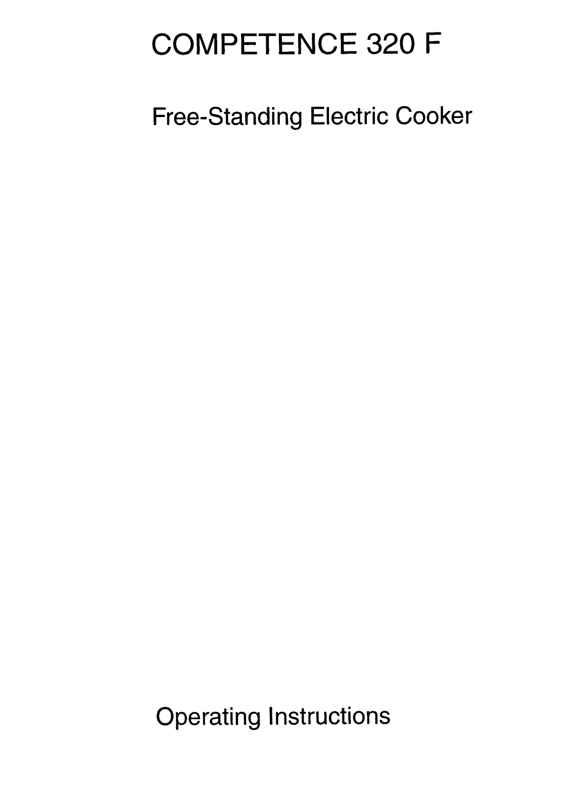 AEG-Electrolux 320F-DGB User Manual