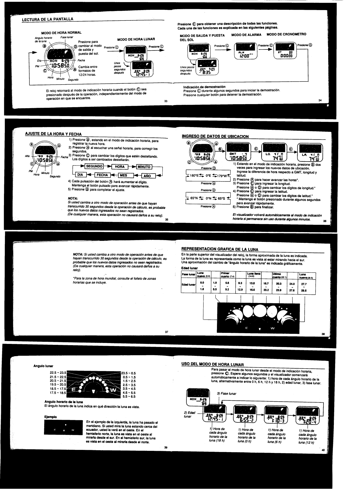 Casio QW-832 Instructions Manual