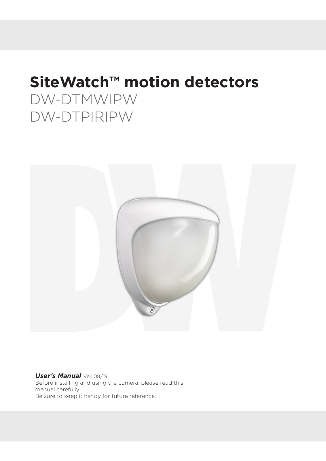 Digital Watchdog DW-DTPIRIPW, DW-DTMWIPW User Manual