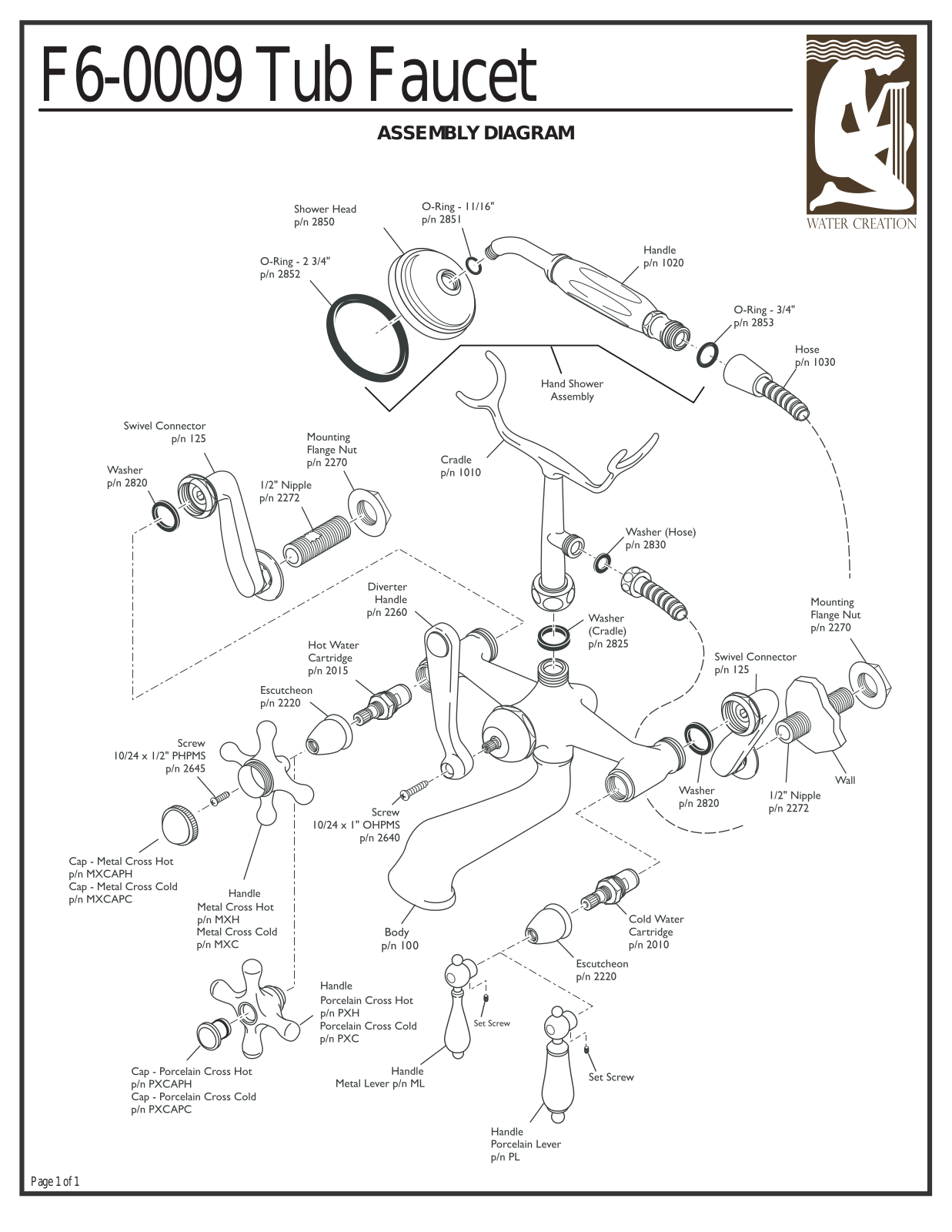 Water Creation F6000905PX Diagram