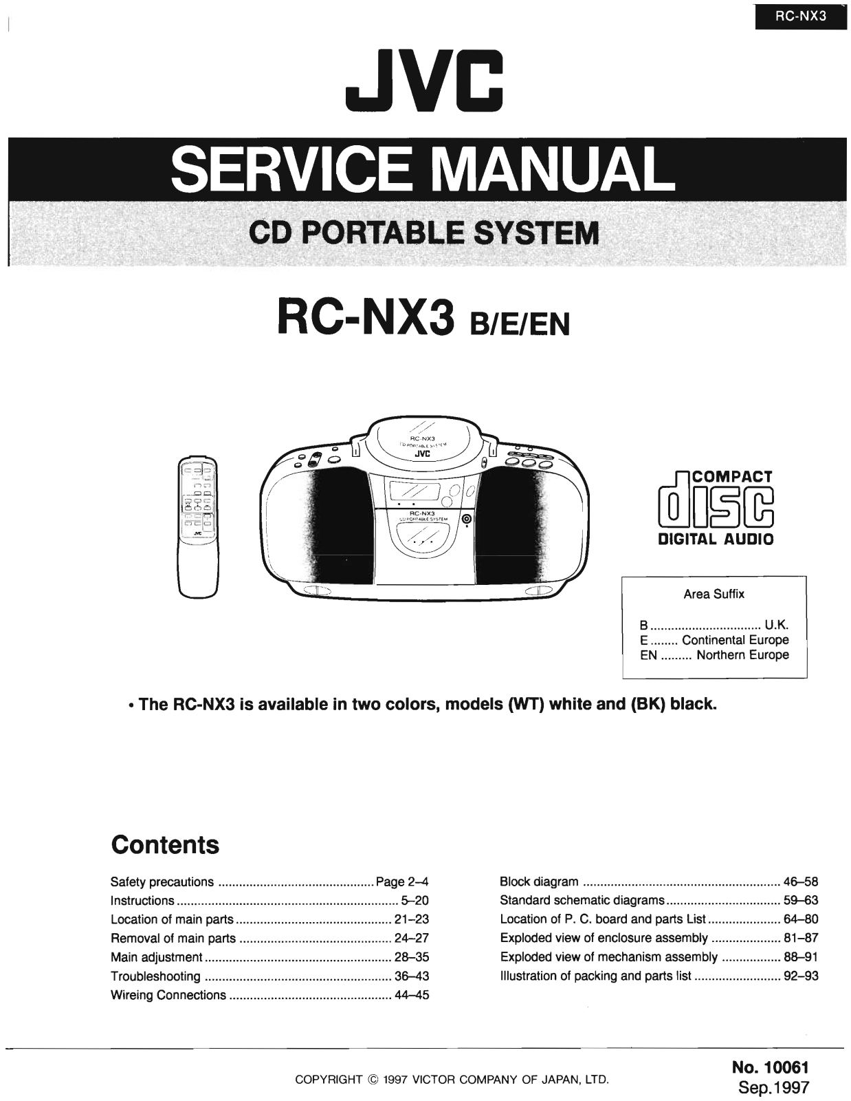 Jvc RC-NX3 Service Manual
