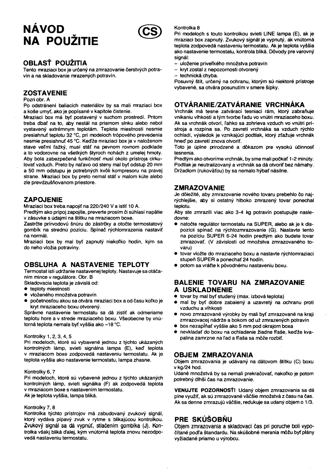 Elektro helios BK275-3FF, BK275-4, FB525, BK425-3FF, BK325-3FF User instructions