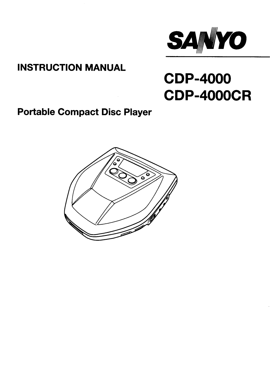 Sanyo CDP-4000, CDP-4000CR Instruction Manual