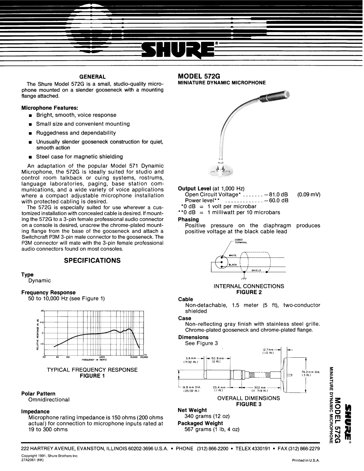 Shure 572G User Guide