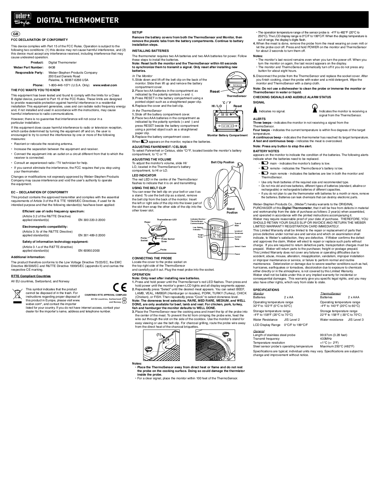 Weber 55791 User Manual