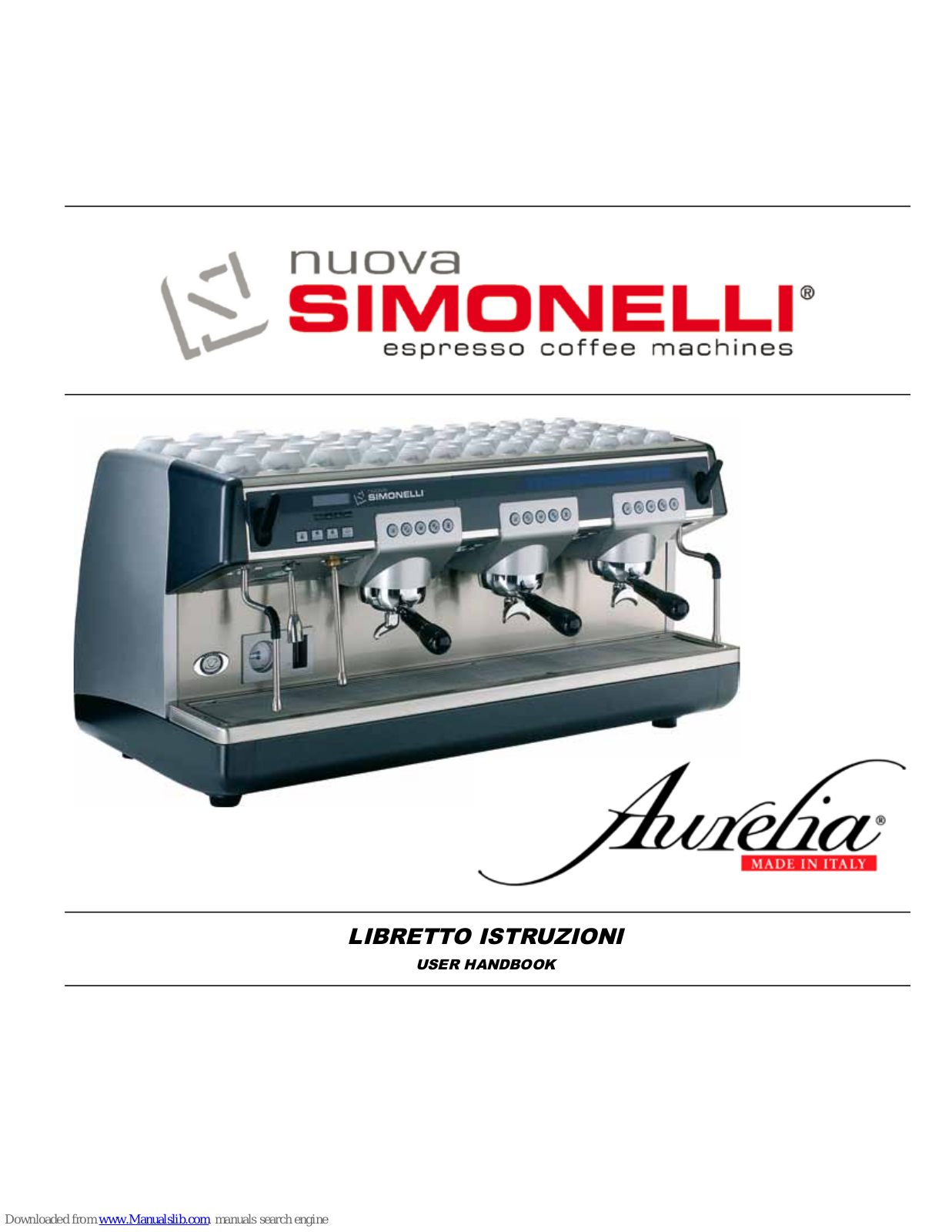 Nuova Simonelli Aurelia User Handbook Manual