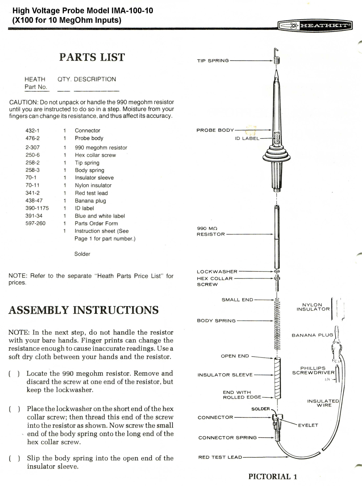 Heathkit IMA-100-10 User Manual