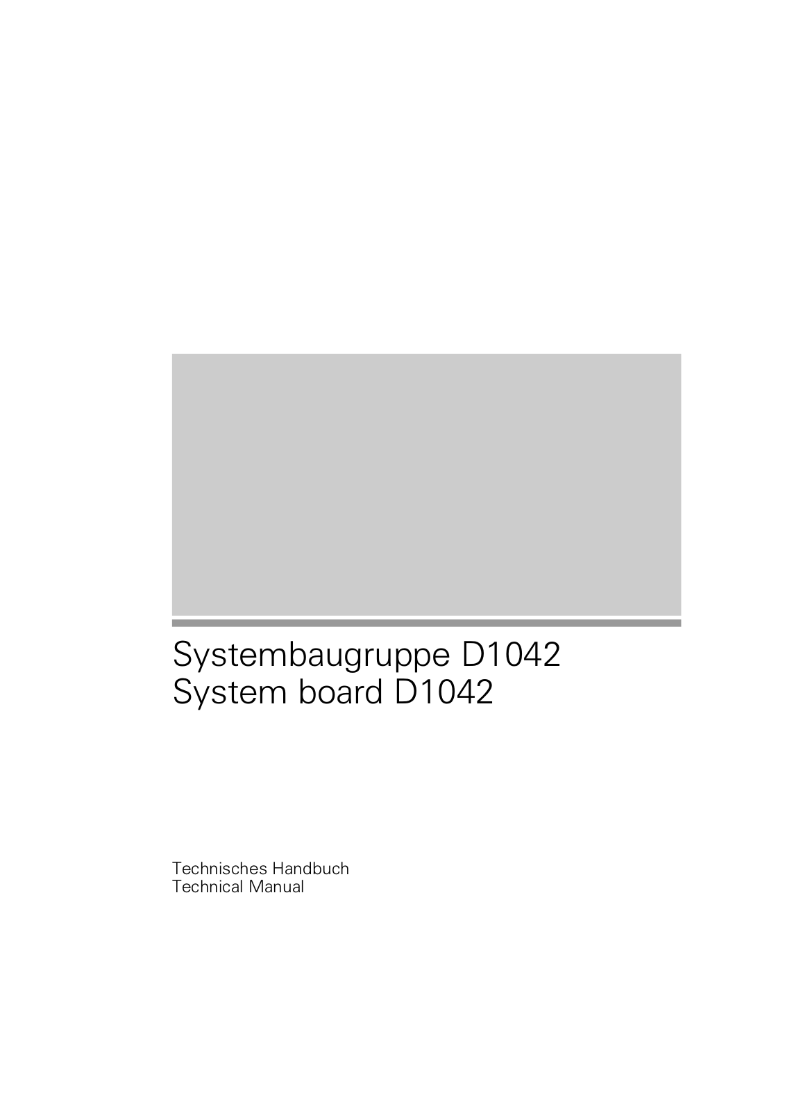 Siemens Nixdorf D1042 Technical Manual - ManualMachine.com