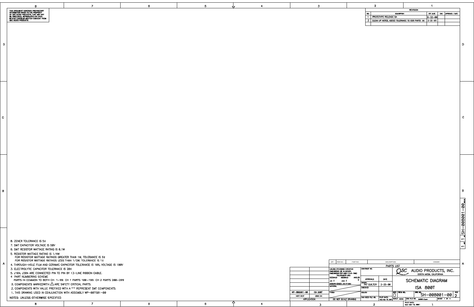 QSC ISA-800-T Schematic