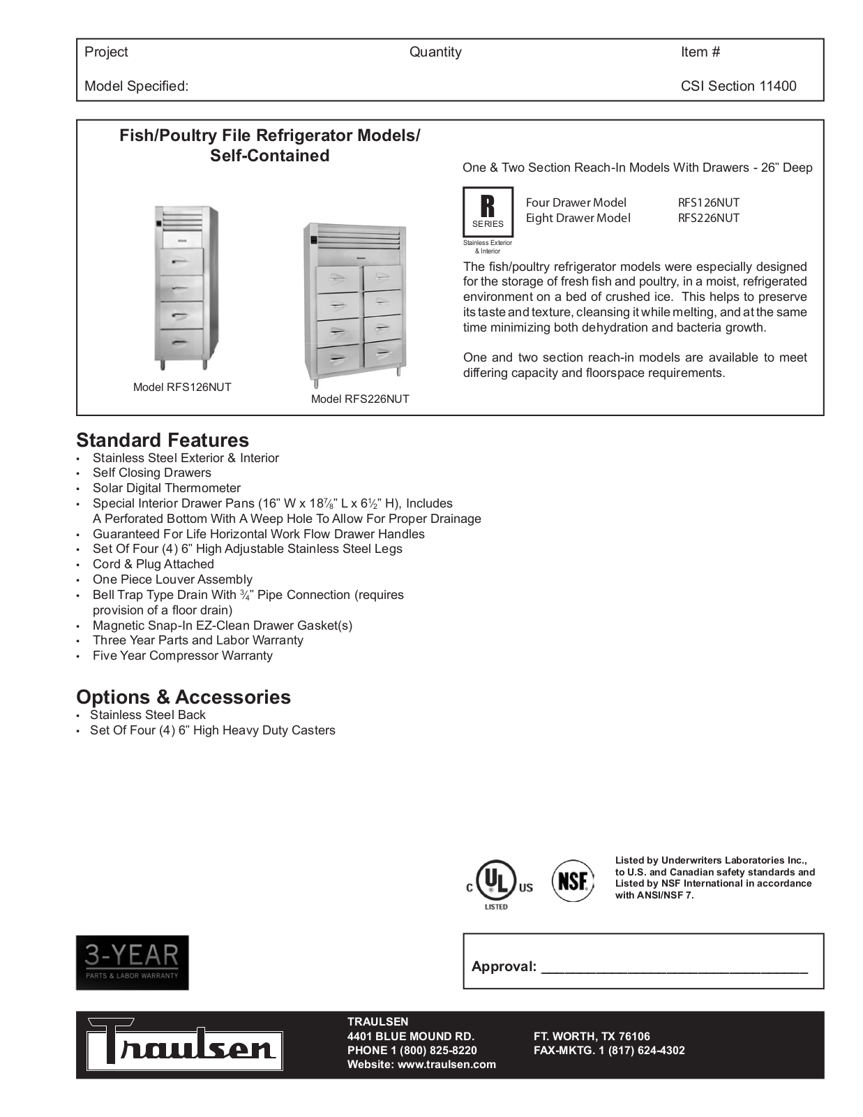 Traulsen RFS126NUT User Manual