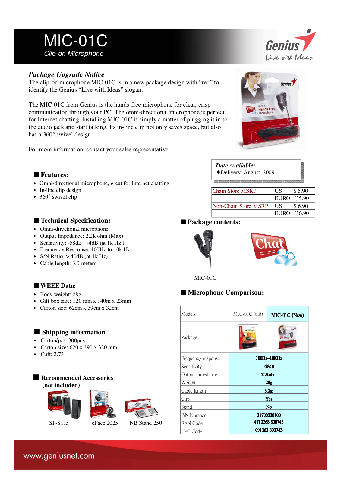 Genius MIC-01C BROCHURE