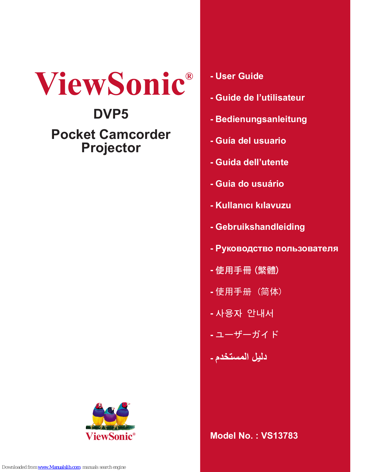 ViewSonic VS13783, DVP5 User Manual