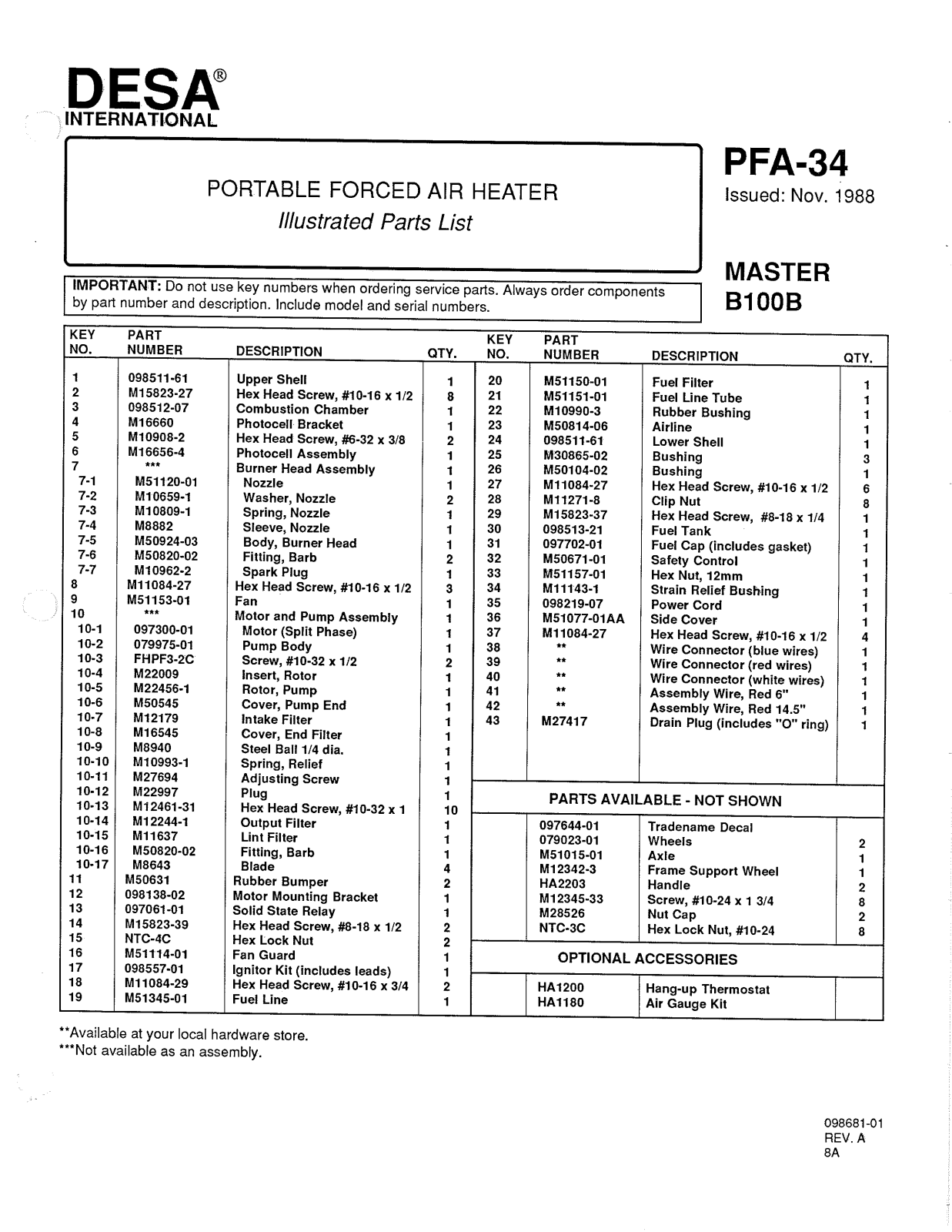 Desa Tech B100B Owner's Manual