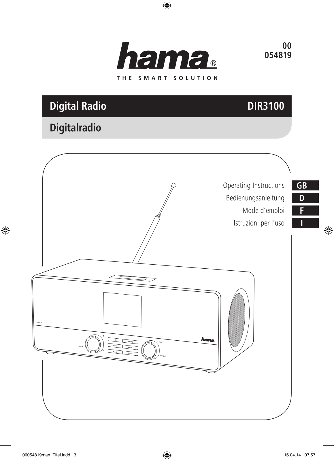 Hama DIR3100 User guide