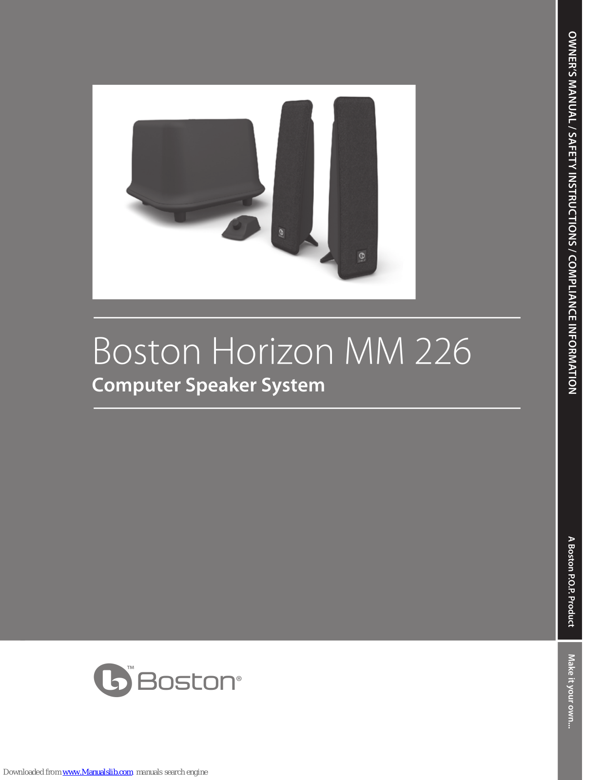 Boston Acoustics Horizon MM226 Owner's Manual