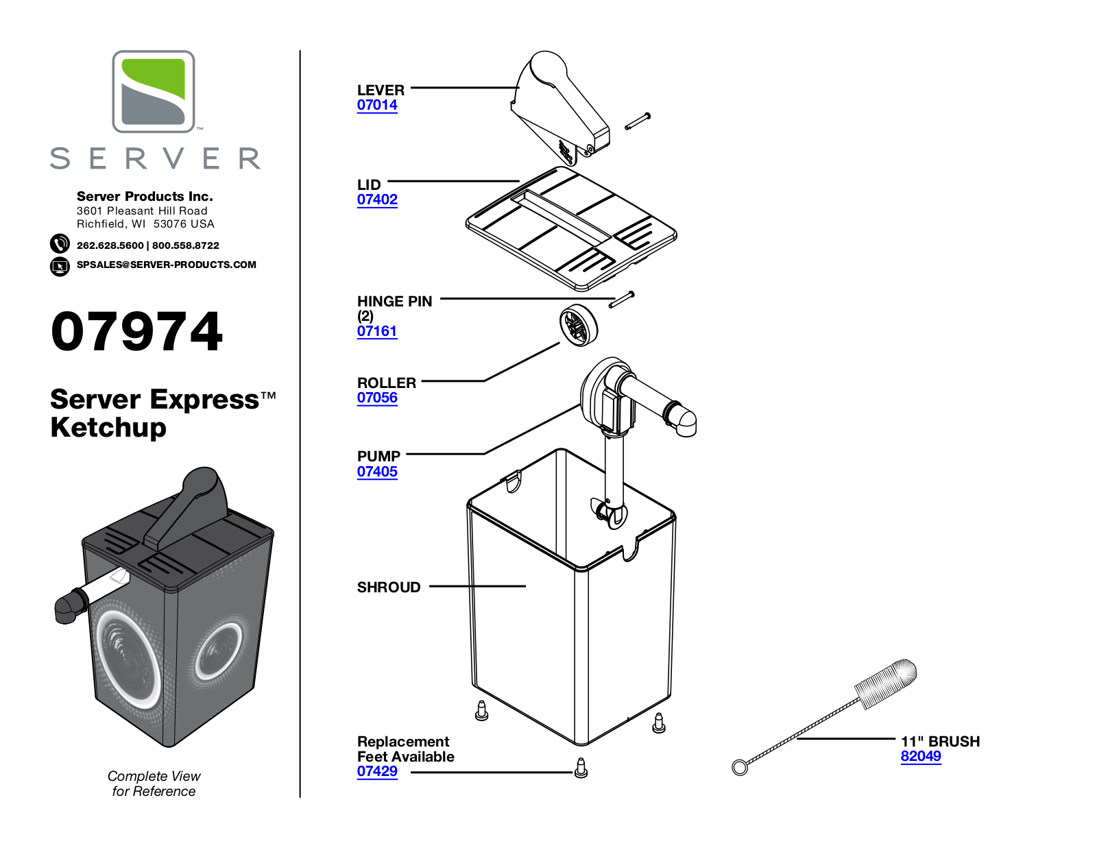 Server 07974 Parts List