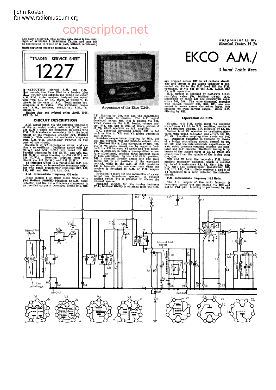 EKCO 1227 Service manual