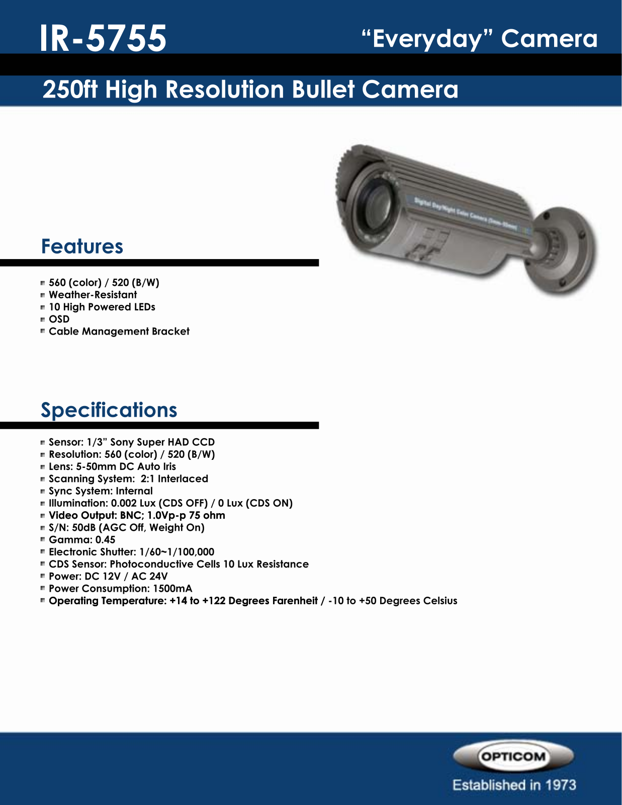 Opticom IR-5755 DATASHEET - ManualMachine.com