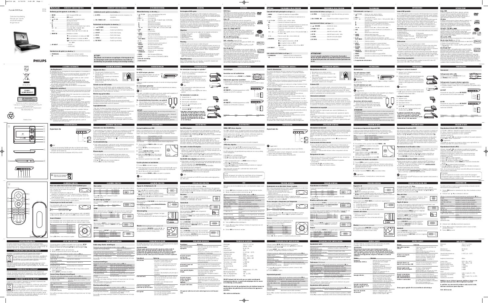 Philips PET720, PET725 User Manual