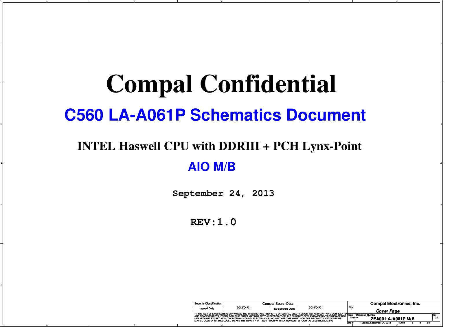 Lenovo C560 Touch Schematic