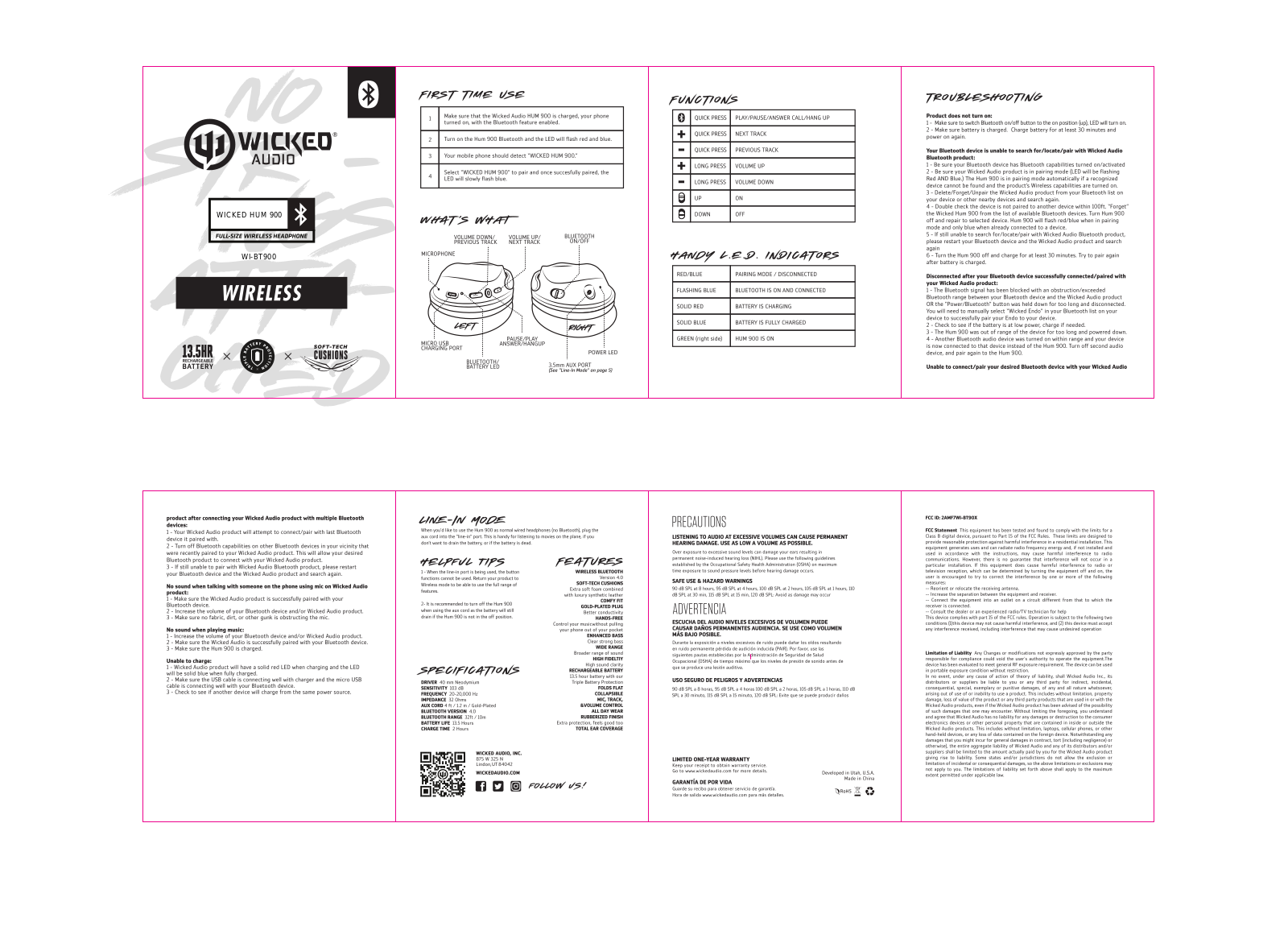 WICKED AUDIO WI BT90X User Manual