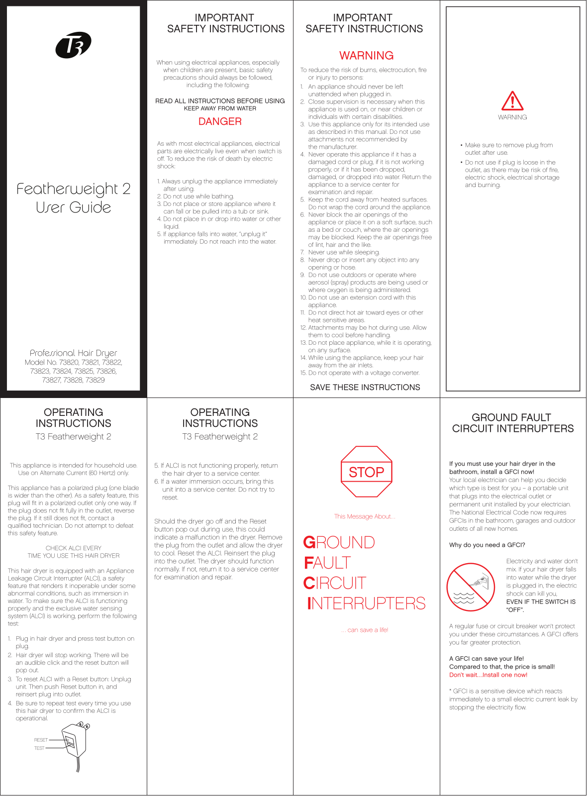 T3 Featherweight 2 User Manual