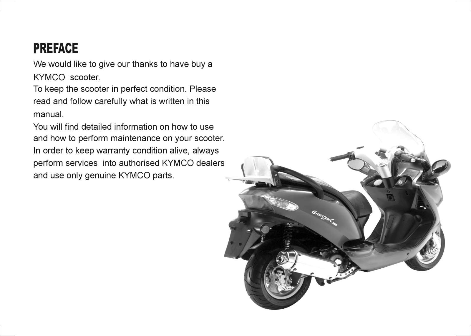 Kymco Grand Dink 250 User Manual