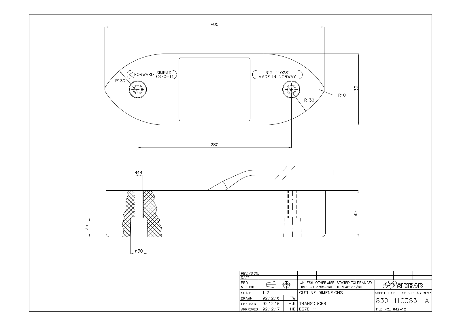 Simrad ES70-11 Schematics