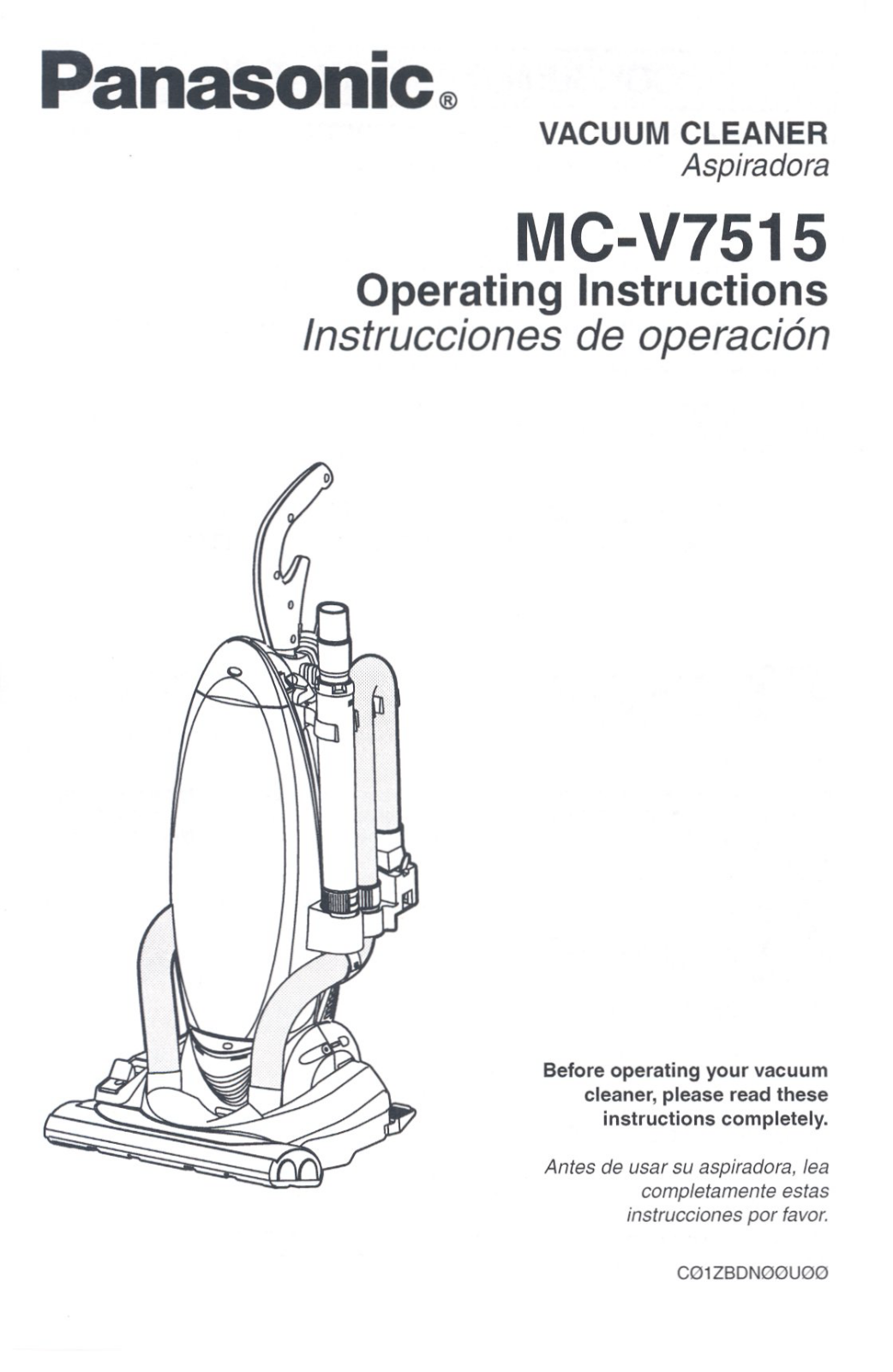 Panasonic MC-V7515 User Manual