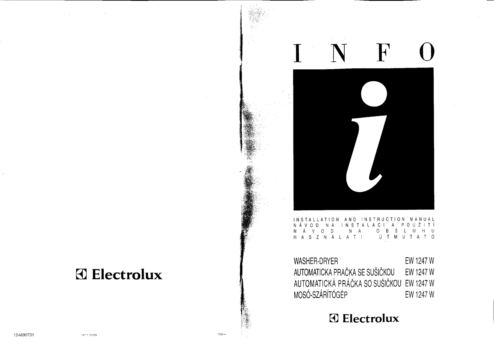 AEG-Electrolux EW1247W User Manual