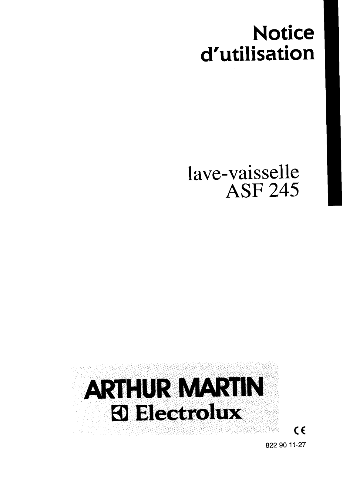 Arthur martin ASF245 User Manual