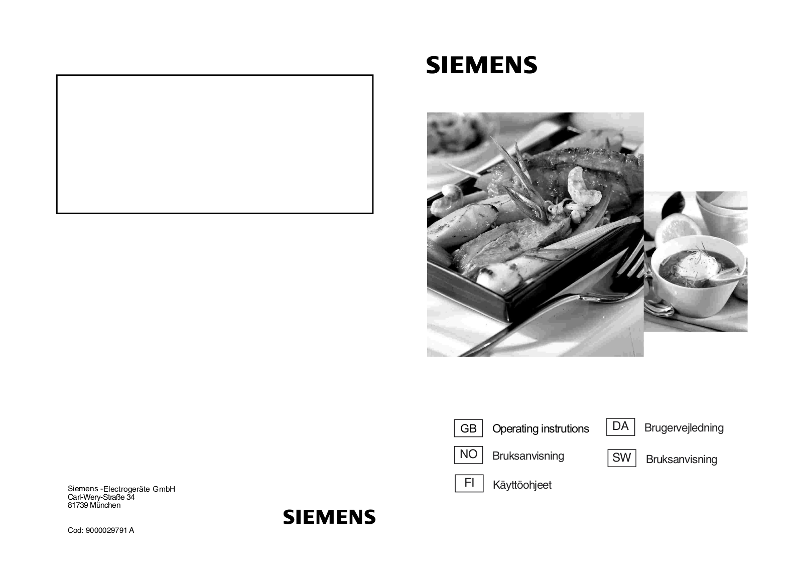 Siemens ER511502P User Manual