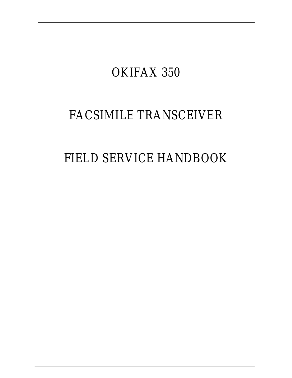 Oki 350 Service manual