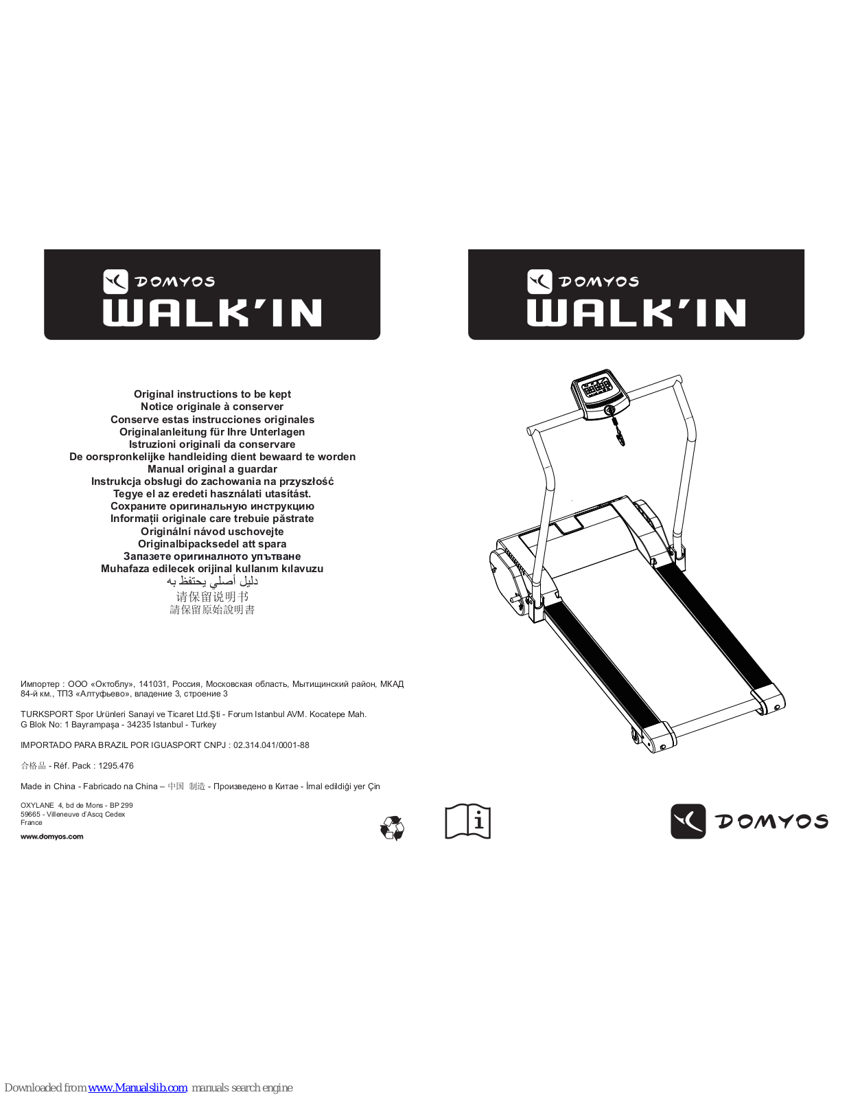 Domyos Walk'In Original Instructions Manual