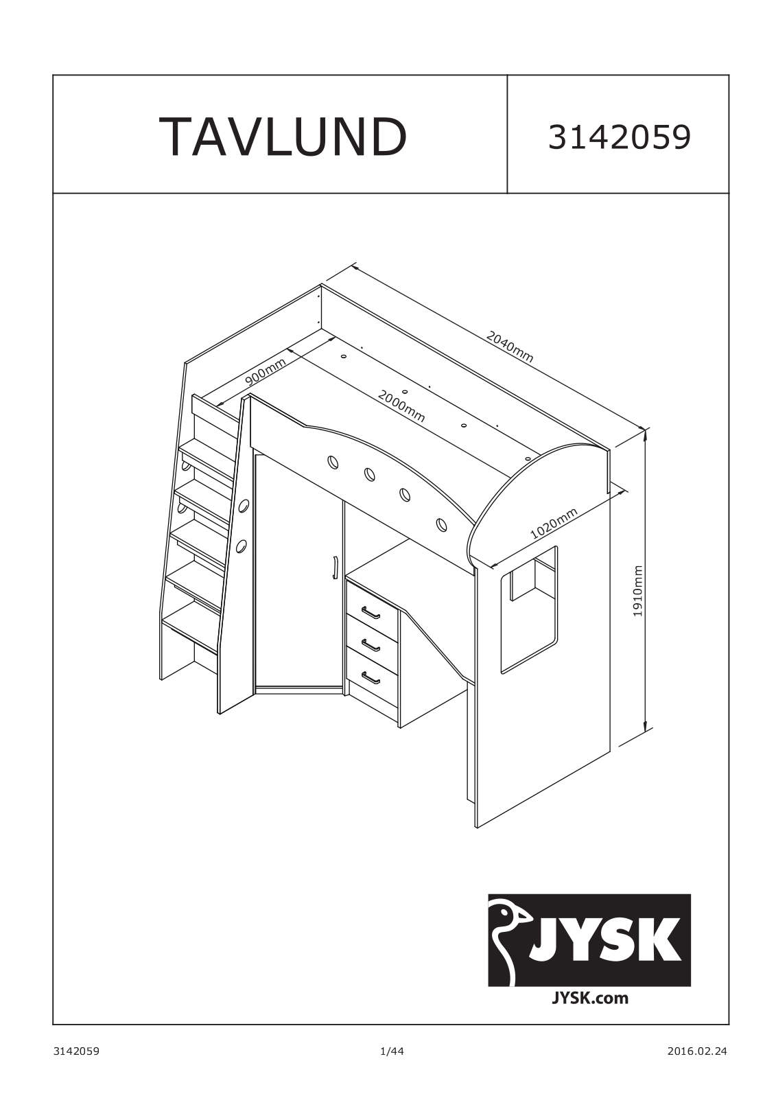 JYSK Tavlund User Manual