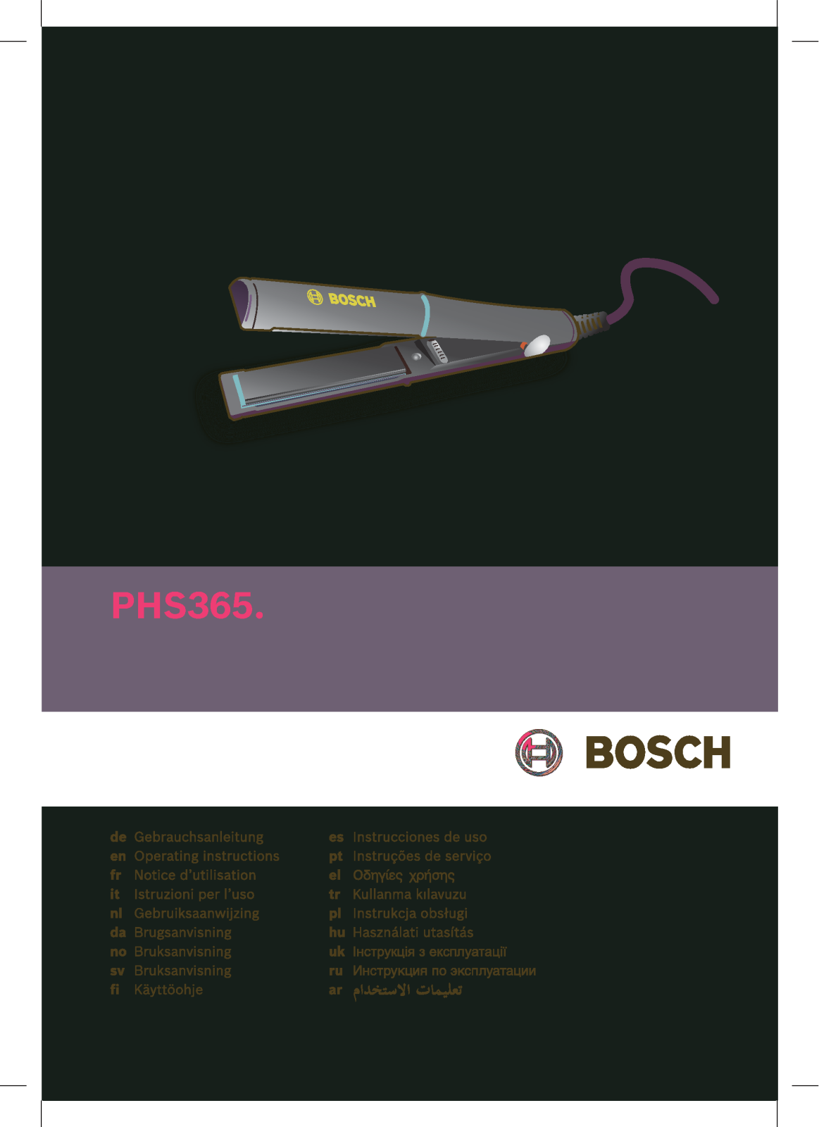 BOSCH PHS3651 User Manual