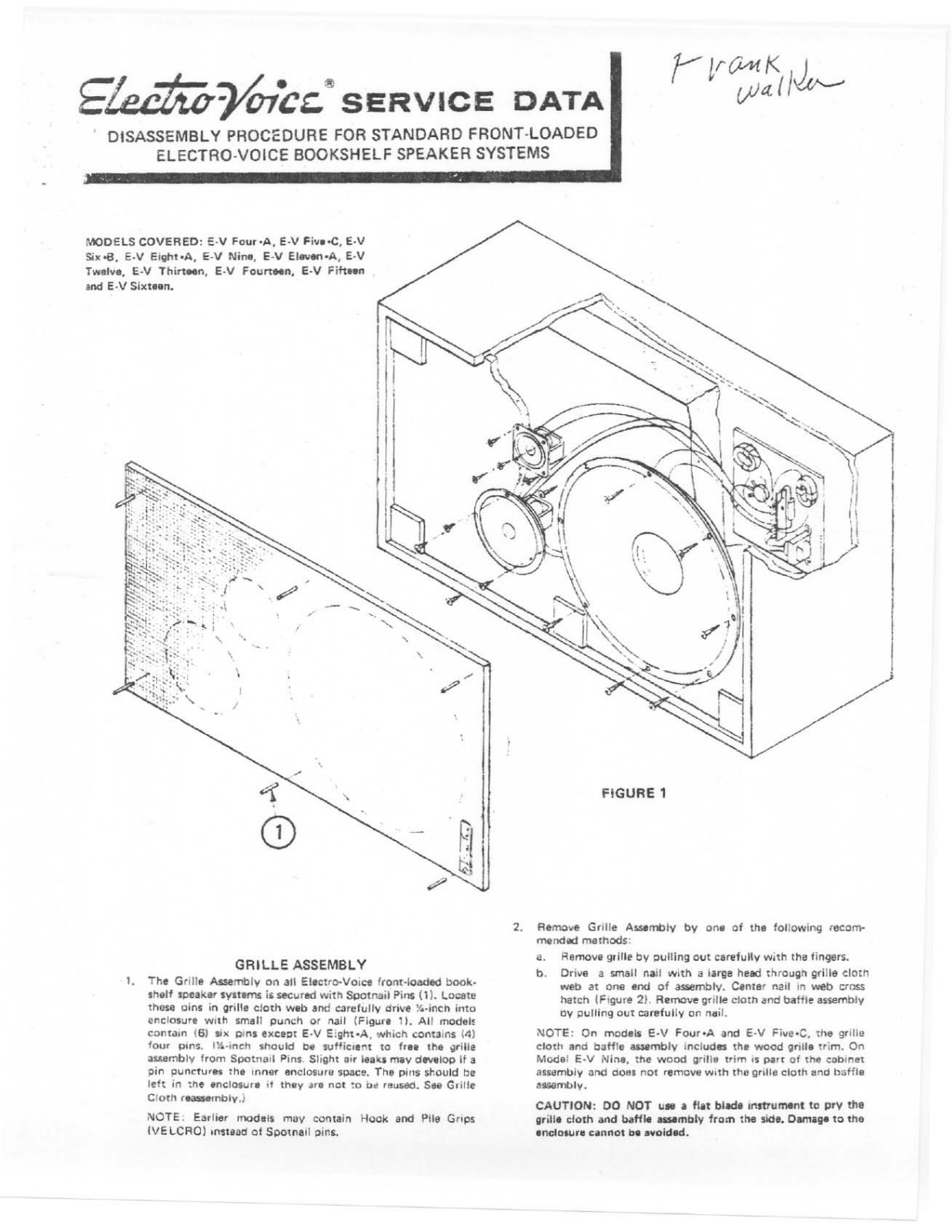 Electro-Voice E-V Five-C, E-V Six-B, E-V NINE, E-V Four-A, E-V Eight-A User Manual