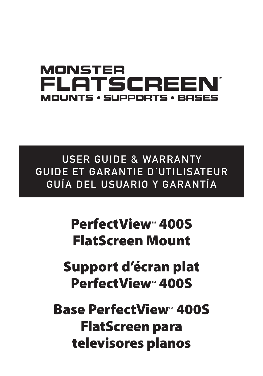 Monster Cable 400S User Manual