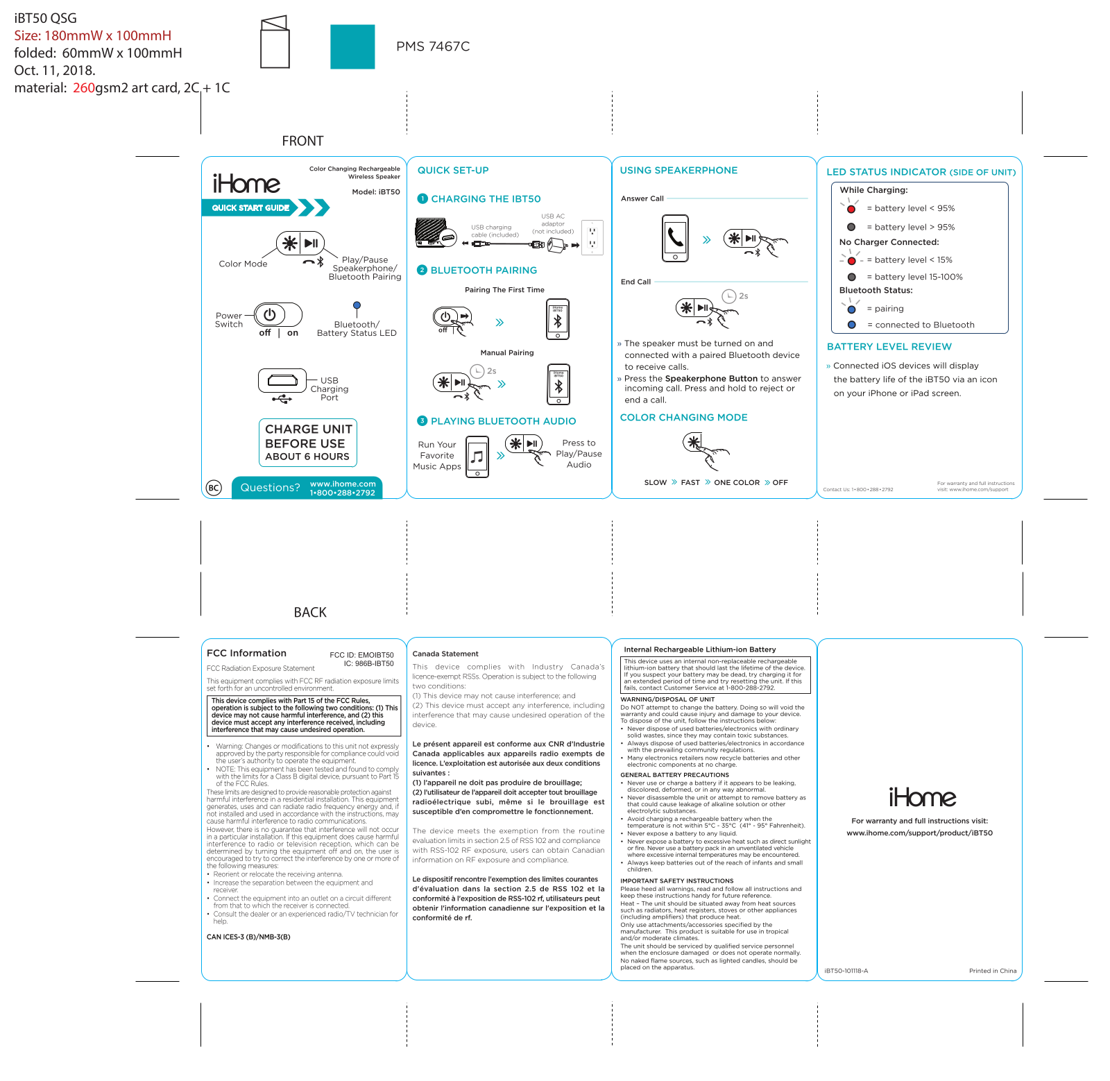 SDI Technologies IBT50 User Manual