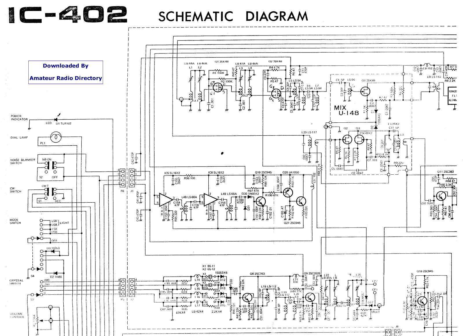 Icom IC402 Schematic