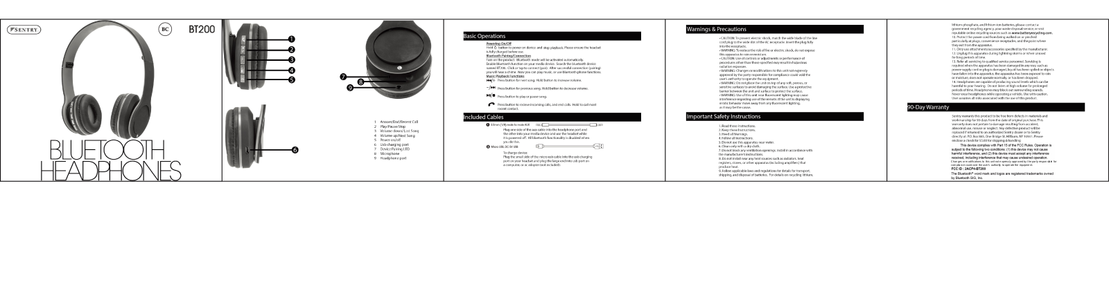 SENTRY BT200 User Manual