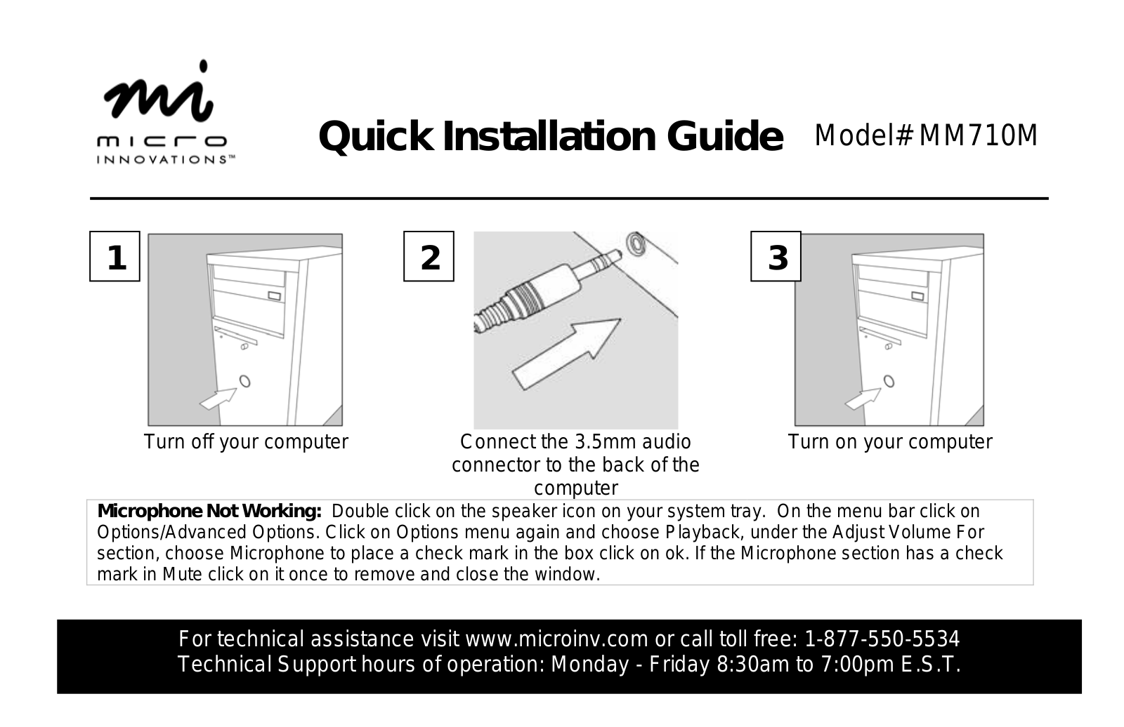 Micro Innovations MM 710M User Manual